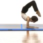 vidaXL Esterilla inflable de gimnasia con bomba 600x100x10 cm PVC azul vidaXL Esterilla inflable de gimnasia con bomba 600x100x10 cm PVC azul