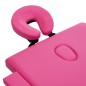 vidaXL Camilla de masaje plegable 2 zonas aluminio rosa vidaXL Camilla de masaje plegable 2 zonas aluminio rosa