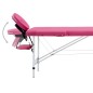 vidaXL Camilla de masaje plegable 2 zonas aluminio rosa vidaXL Camilla de masaje plegable 2 zonas aluminio rosa
