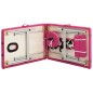 vidaXL Camilla de masaje plegable 2 zonas aluminio rosa vidaXL Camilla de masaje plegable 2 zonas aluminio rosa