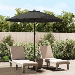 vidaXL Sombrilla de jardín con palo de aluminio gris antracita 270 cm