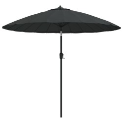 vidaXL Sombrilla de jardín con palo de aluminio gris antracita 270 cm