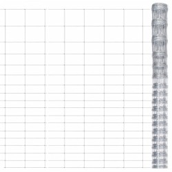vidaXL Valla de jardín de acero galvanizado plateado 50x1,25 m