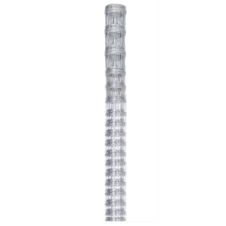 vidaXL Valla de jardín de acero galvanizado plateado 50x1,25 m