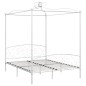 vidaXL Estructura de cama con dosel metal blanco 160x200 cm vidaXL Estructura de cama con dosel metal blanco 160x200 cm