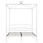vidaXL Estructura de cama con dosel metal blanco 160x200 cm vidaXL Estructura de cama con dosel metal blanco 160x200 cm