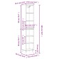 vidaXL Aparador alto madera contrachapada blanco 34,5x32,5x180 cm vidaXL Aparador alto madera contrachapada blanco 34,5x32,5x180 cm