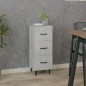 vidaXL Aparador de madera contrachapada gris hormigón 34,5x34x90 cm vidaXL Aparador de madera contrachapada gris hormigón 34,5x34x90 cm