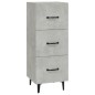 vidaXL Aparador de madera contrachapada gris hormigón 34,5x34x90 cm vidaXL Aparador de madera contrachapada gris hormigón 34,5x34x90 cm