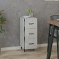 vidaXL Aparador de madera contrachapada gris hormigón 34,5x34x90 cm vidaXL Aparador de madera contrachapada gris hormigón 34,5x34x90 cm