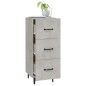 vidaXL Aparador de madera contrachapada gris hormigón 34,5x34x90 cm vidaXL Aparador de madera contrachapada gris hormigón 34,5x34x90 cm