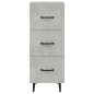 vidaXL Aparador de madera contrachapada gris hormigón 34,5x34x90 cm vidaXL Aparador de madera contrachapada gris hormigón 34,5x34x90 cm