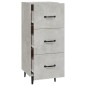 vidaXL Aparador de madera contrachapada gris hormigón 34,5x34x90 cm vidaXL Aparador de madera contrachapada gris hormigón 34,5x34x90 cm
