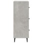 vidaXL Aparador de madera contrachapada gris hormigón 34,5x34x90 cm vidaXL Aparador de madera contrachapada gris hormigón 34,5x34x90 cm