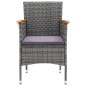 vidaXL Juego muebles jardín 5 pzas con cojines ratán sintético gris vidaXL Juego muebles jardín 5 pzas con cojines ratán sintético gris