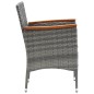 vidaXL Juego muebles jardín 5 pzas con cojines ratán sintético gris vidaXL Juego muebles jardín 5 pzas con cojines ratán sintético gris
