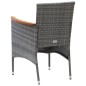 vidaXL Juego muebles jardín 5 pzas con cojines ratán sintético gris vidaXL Juego muebles jardín 5 pzas con cojines ratán sintético gris