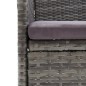 vidaXL Juego muebles jardín 5 pzas con cojines ratán sintético gris vidaXL Juego muebles jardín 5 pzas con cojines ratán sintético gris