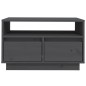 vidaXL Mueble de TV de madera maciza de pino gris 60x35x37 cm vidaXL Mueble de TV de madera maciza de pino gris 60x35x37 cm