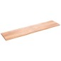 vidaXL Encimera baño madera maciza tratada marrón claro 220x50x(2-4)cm vidaXL Encimera baño madera maciza tratada marrón claro 220x50x(2-4)cm