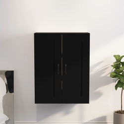 vidaXL Armario colgante de pared negro 69,5x32,5x90 cm