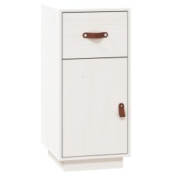 vidaXL Aparador de madera maciza de pino blanco 34x40x75 cm