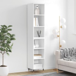 vidaXL Aparador alto madera contrachapada blanco 34,5x32,5x180 cm