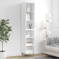 vidaXL Aparador alto madera contrachapada blanco 34,5x32,5x180 cm vidaXL Aparador alto madera contrachapada blanco 34,5x32,5x180 cm