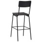 vidaXL Taburetes de cocina 6 uds madera contrachapada y acero negro vidaXL Taburetes de cocina 6 uds madera contrachapada y acero negro