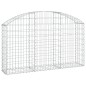 vidaXL Cesta de gaviones forma arco hierro galvanizado 150x30x80/100cm vidaXL Cesta de gaviones forma arco hierro galvanizado 150x30x80/100cm