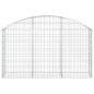 vidaXL Cesta de gaviones forma arco hierro galvanizado 150x30x80/100cm vidaXL Cesta de gaviones forma arco hierro galvanizado 150x30x80/100cm