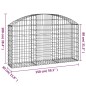 vidaXL Cesta de gaviones forma arco hierro galvanizado 150x30x80/100cm vidaXL Cesta de gaviones forma arco hierro galvanizado 150x30x80/100cm