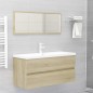 vidaXL Mueble lavabo madera contrachapada roble Sonoma 100x38,5x45 cm
