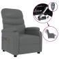 vidaXL Sillón de masaje eléctrico cuero sintético gris
