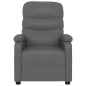 vidaXL Sillón de masaje eléctrico cuero sintético gris