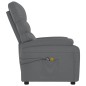 vidaXL Sillón de masaje eléctrico cuero sintético gris