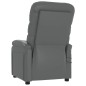vidaXL Sillón de masaje eléctrico cuero sintético gris