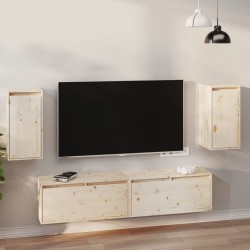 vidaXL Armario de pared 2 uds madera maciza de pino 30x30x60 cm