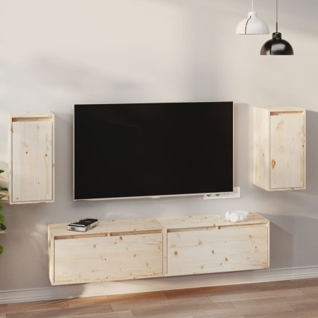 vidaXL Armario de pared 2 uds madera maciza de pino 30x30x60 cm