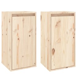 vidaXL Armario de pared 2 uds madera maciza de pino 30x30x60 cm