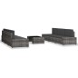 vidaXL Juego de muebles de jardín 7 piezas ratán sintético gris vidaXL Juego de muebles de jardín 7 piezas ratán sintético gris