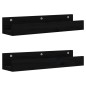 vidaXL Estantes de pared 2 uds madera maciza de pino negro 50x12x9 cm vidaXL Estantes de pared 2 uds madera maciza de pino negro 50x12x9 cm