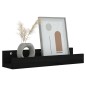 vidaXL Estantes de pared 2 uds madera maciza de pino negro 50x12x9 cm vidaXL Estantes de pared 2 uds madera maciza de pino negro 50x12x9 cm