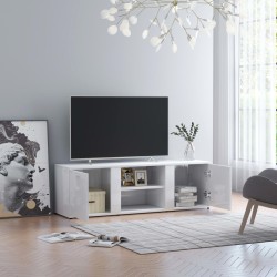 vidaXL Mueble TV madera contrachapada blanco brillante 120x34x37 cm