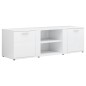 vidaXL Mueble TV madera contrachapada blanco brillante 120x34x37 cm vidaXL Mueble TV madera contrachapada blanco brillante 120x34x37 cm