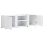 vidaXL Mueble TV madera contrachapada blanco brillante 120x34x37 cm vidaXL Mueble TV madera contrachapada blanco brillante 120x34x37 cm