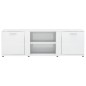vidaXL Mueble TV madera contrachapada blanco brillante 120x34x37 cm vidaXL Mueble TV madera contrachapada blanco brillante 120x34x37 cm