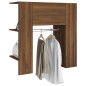 vidaXL Mueble recibidor madera contrachapada marrón roble 97,5x37x99cm