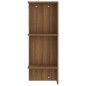 vidaXL Mueble recibidor madera contrachapada marrón roble 97,5x37x99cm