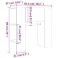 vidaXL Mueble recibidor madera contrachapada marrón roble 97,5x37x99cm